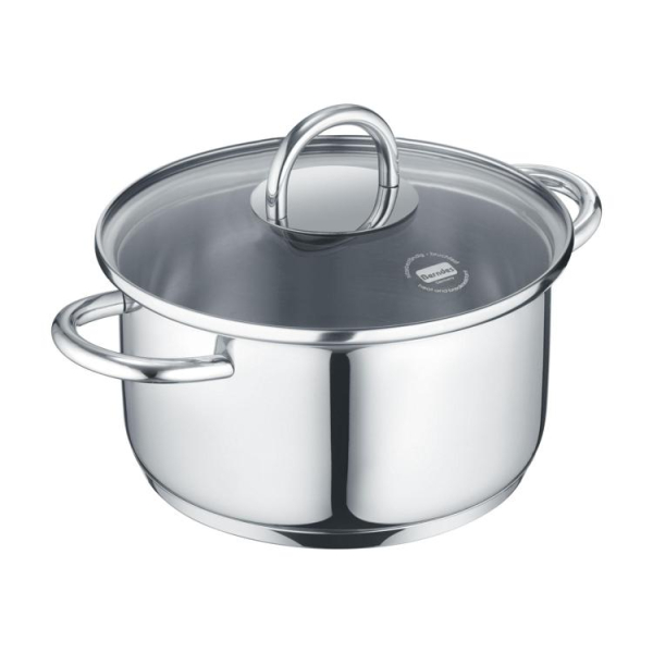 Kochtopf b.mini Edelstahl / Glas Ø 14 cm, 10,5 cm